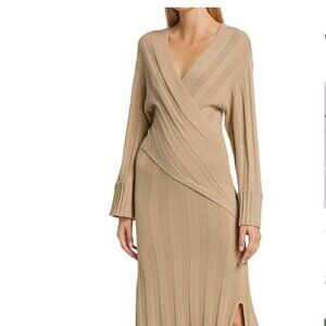 JONATHAN SIMKHAI Allison Loungewear Knit Long Sleeve Midi Dress Small